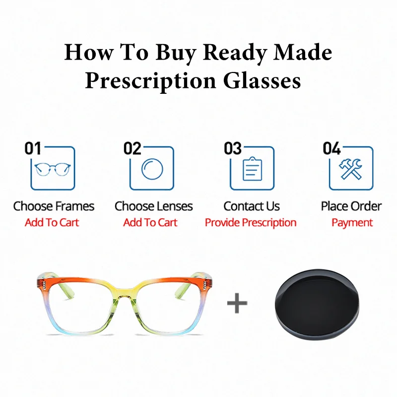 1 Pair Polarized Optical Lens Colorful Mirrored Prescription Sunglasses Myopia Presbyopia UV400 CR-39 Resin Grade Lens 1.61 1.67