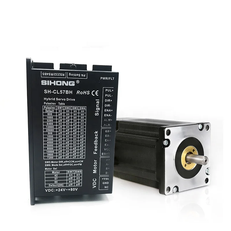 Siheng Hybrid Servo Closed Loop Nema23 CNC Motor with Driver Set 2Nm 57mm 4A High Performance 2Nm 57mm 4A Stepper Motor China