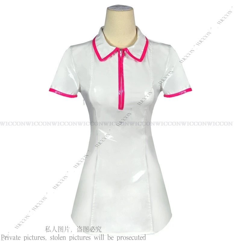 Makima Anime Chainsaw Cosplay Costume Wig Nurse Uniform Split On The Side Man Role Play Woman Adult Sexy Party Headwear Set