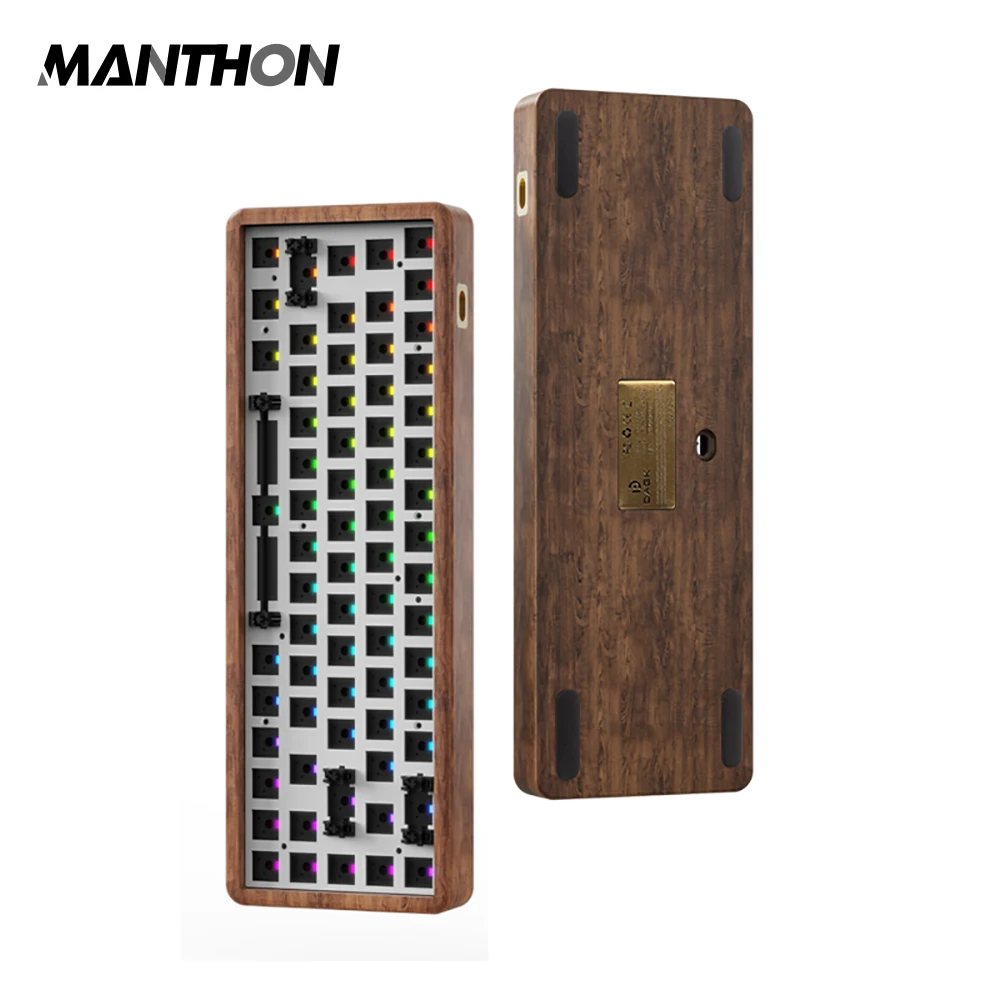 

DAGK WoodPro Solid Wood Mechanical Keyboard Kit 60% RGB Light Rosewood Walnut Hot Swappable Custom Keyboard