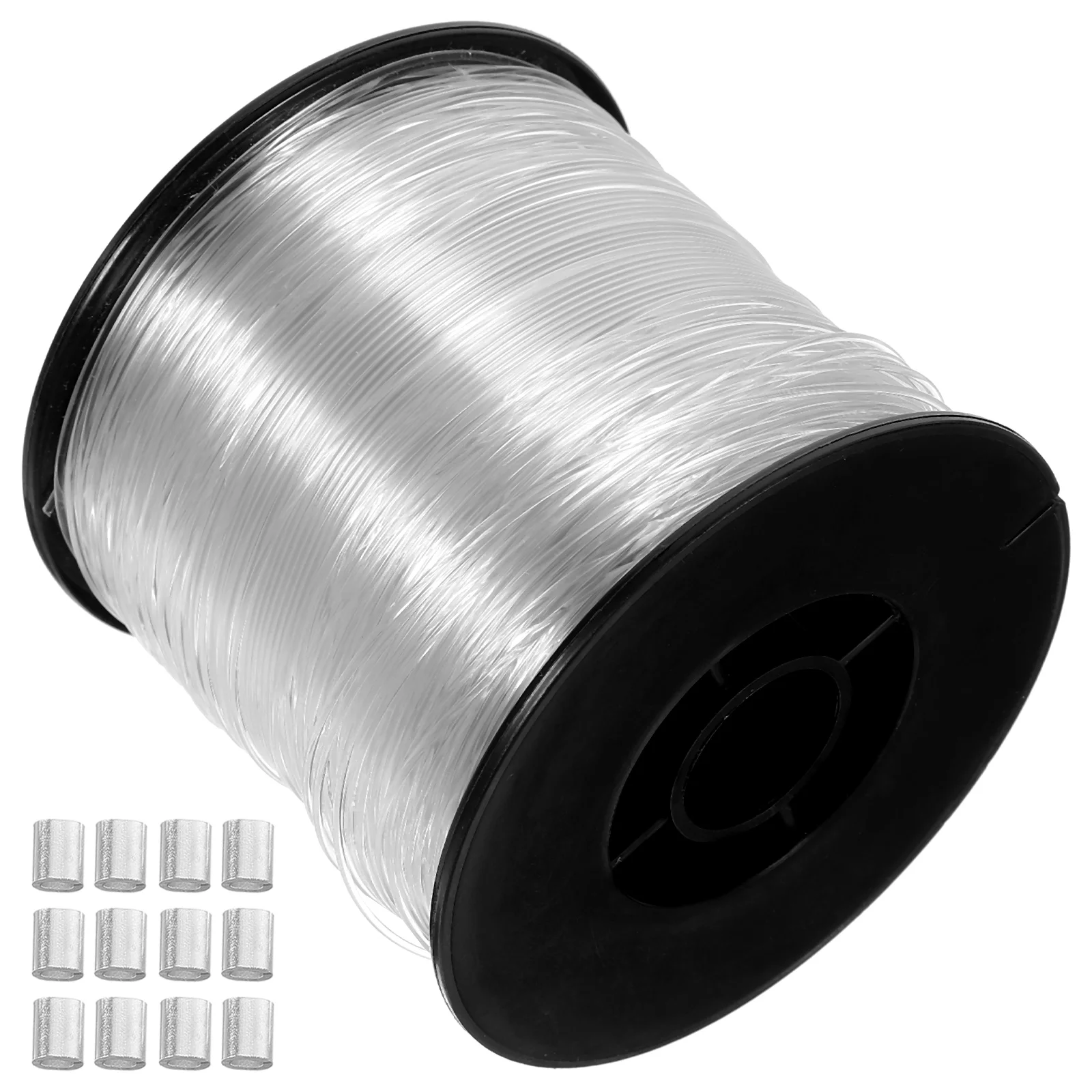 Chain Nylon Fishing Line Kit Hangers Picture Cord Rope Crimp Straps Transparent Poster