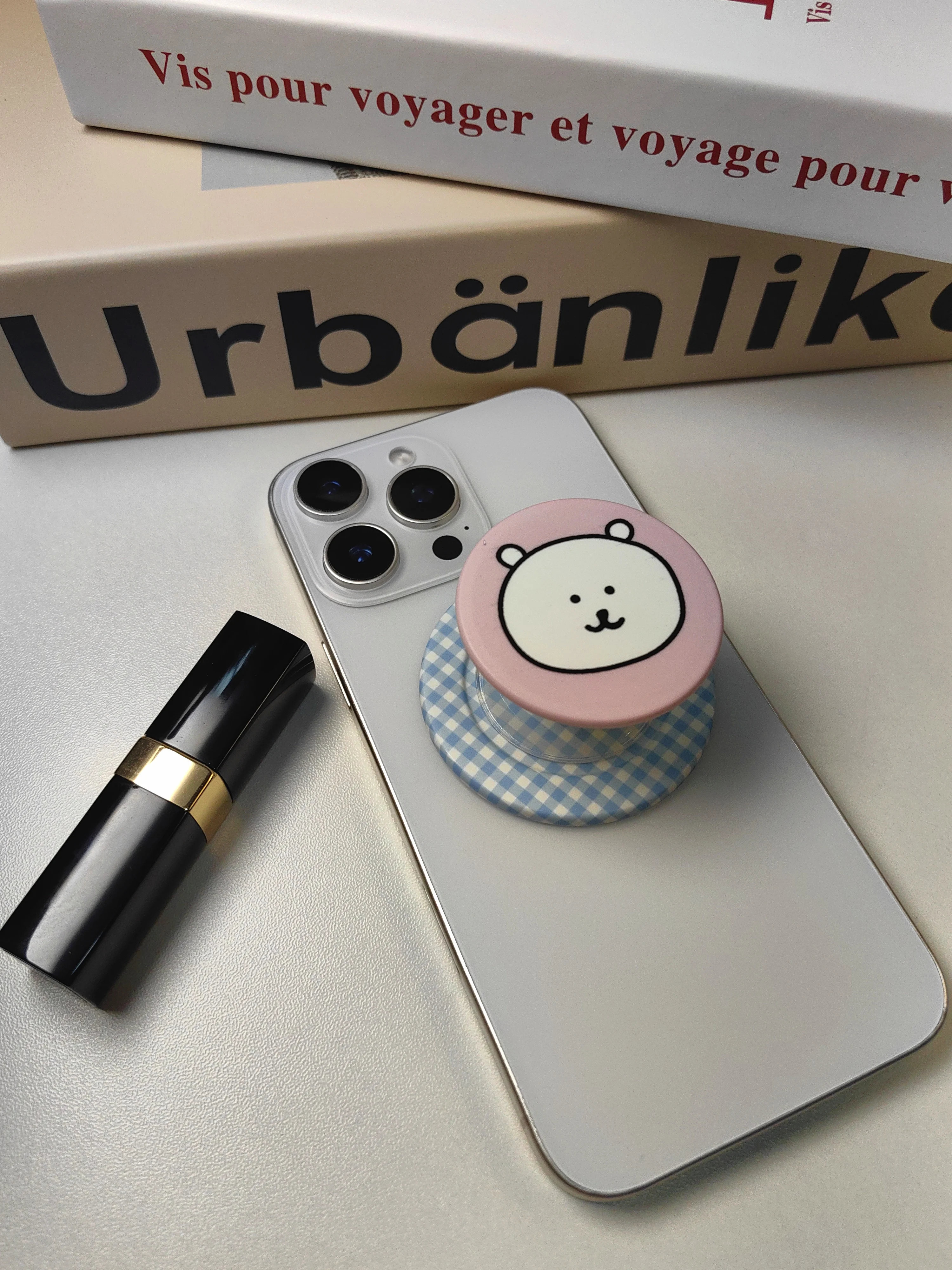 

Korea Cute Bear Cartoon Magsafe Wireless Charge Case For iPhone 13 14 15 16 Pro Max Lattice Bear 3D Magnetic Holder