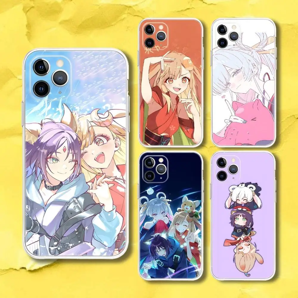 

C-Cosmic Princess K-Kaguya Transparent Phone Case For iPhone 17,13,15,12,11,14,16 Pro Max Mini 7,8 Plus SE4,17E Air Fundas