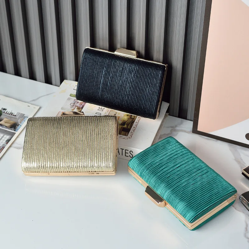 Mini sacs à bandoulière de luxe pour femmes, sacs à main de styliste à rayures scintillantes, portefeuilles de soirée de mariage, petite pochette