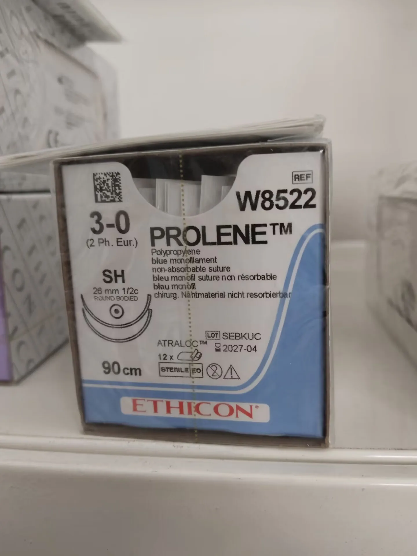 Johnson & Johnson W8558 Prolene 3-0 Polypropylene non-absorbable suture Ethicon suture W8522 tendon suture