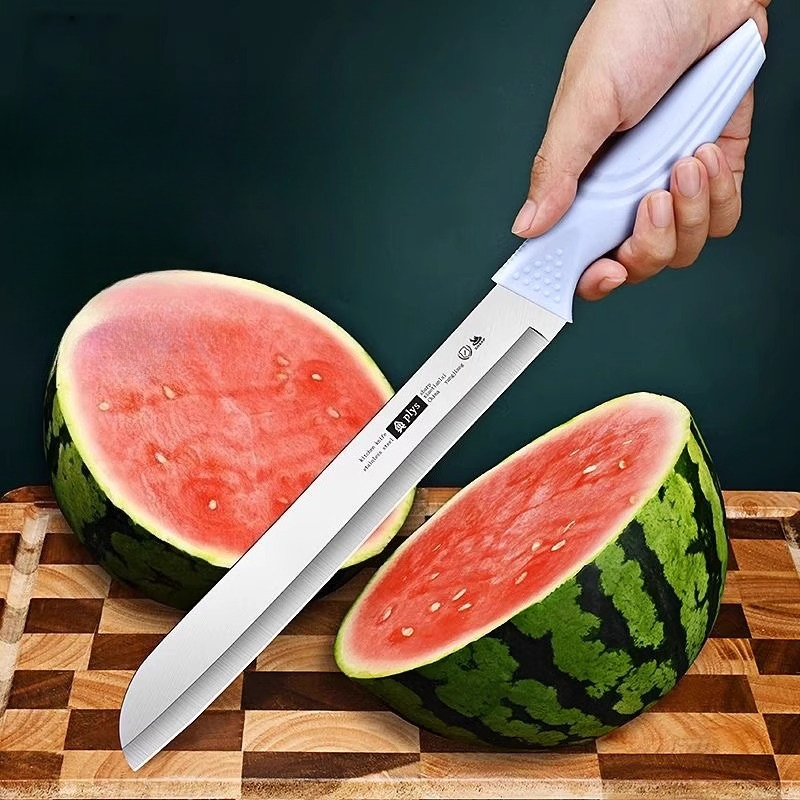  Fruit Knife for Home Use - Ultra-Sharp Stainless Steel Extended Melon Knife Kitchen Cutlery - Specialized Watermelon Cutting Kni 