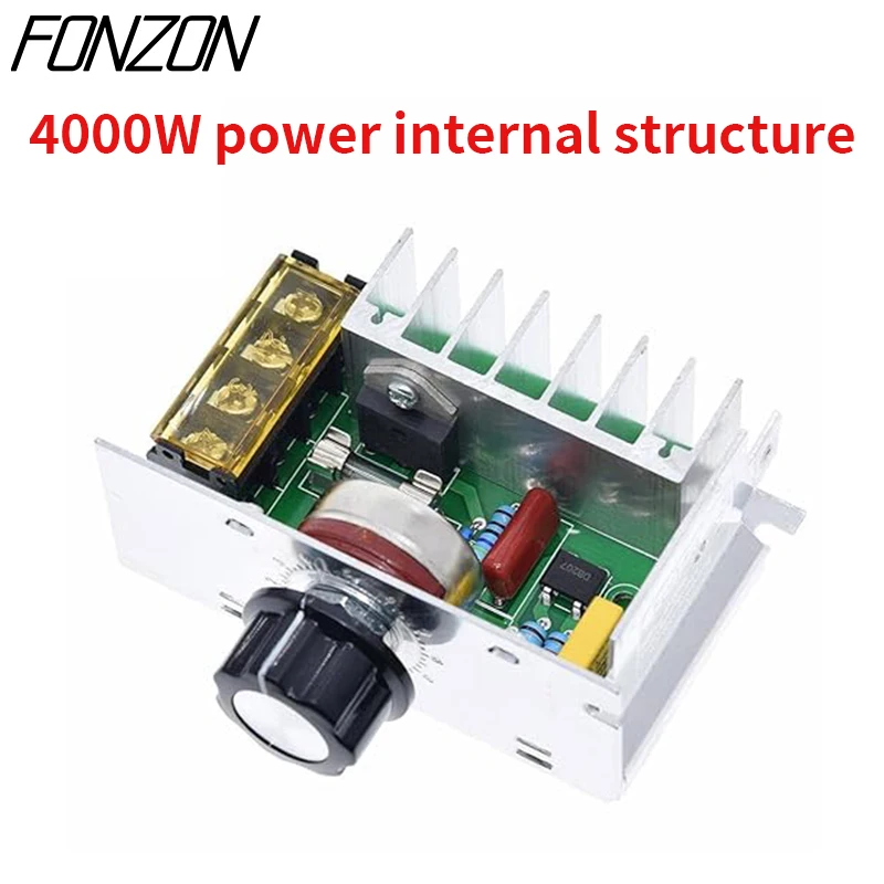 High-power PWM 4000W/2000W 220V LED SCR AC adjustable motor speed controller dimmer speed regulator voltage regulator thermostat