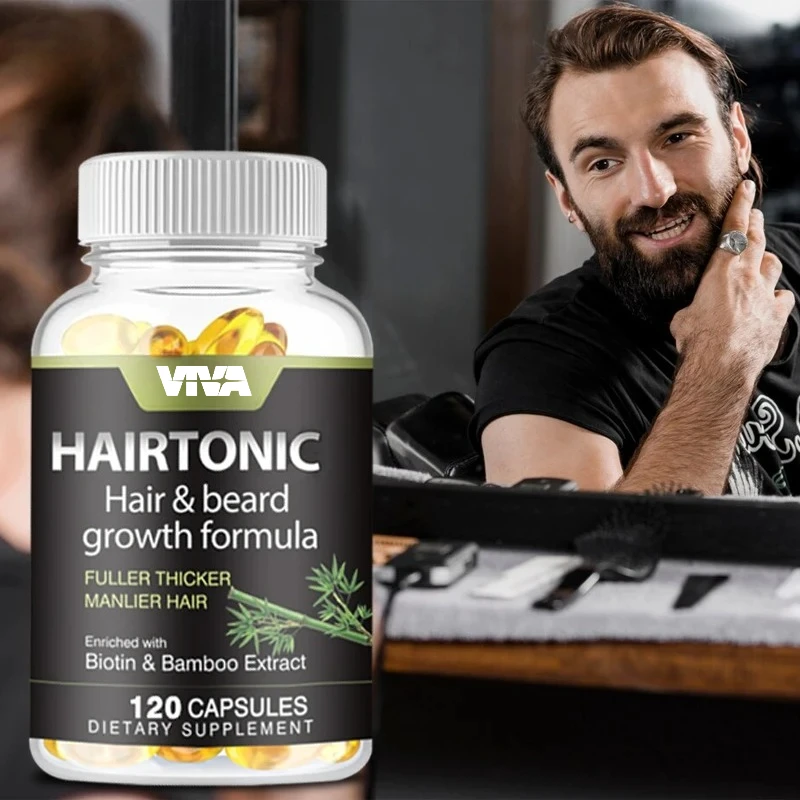 Hair & Beard Growth Supplements - Promotes Hair and Beard Growth, Strengthens Hair Quality and Resilience