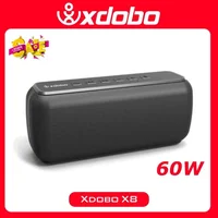 Xdobo X8 II 60W altavoces portátiles compatibles con Bluetooth 6600mAh caja de sonido de graves inalámbrico impermeable TWS Boombox