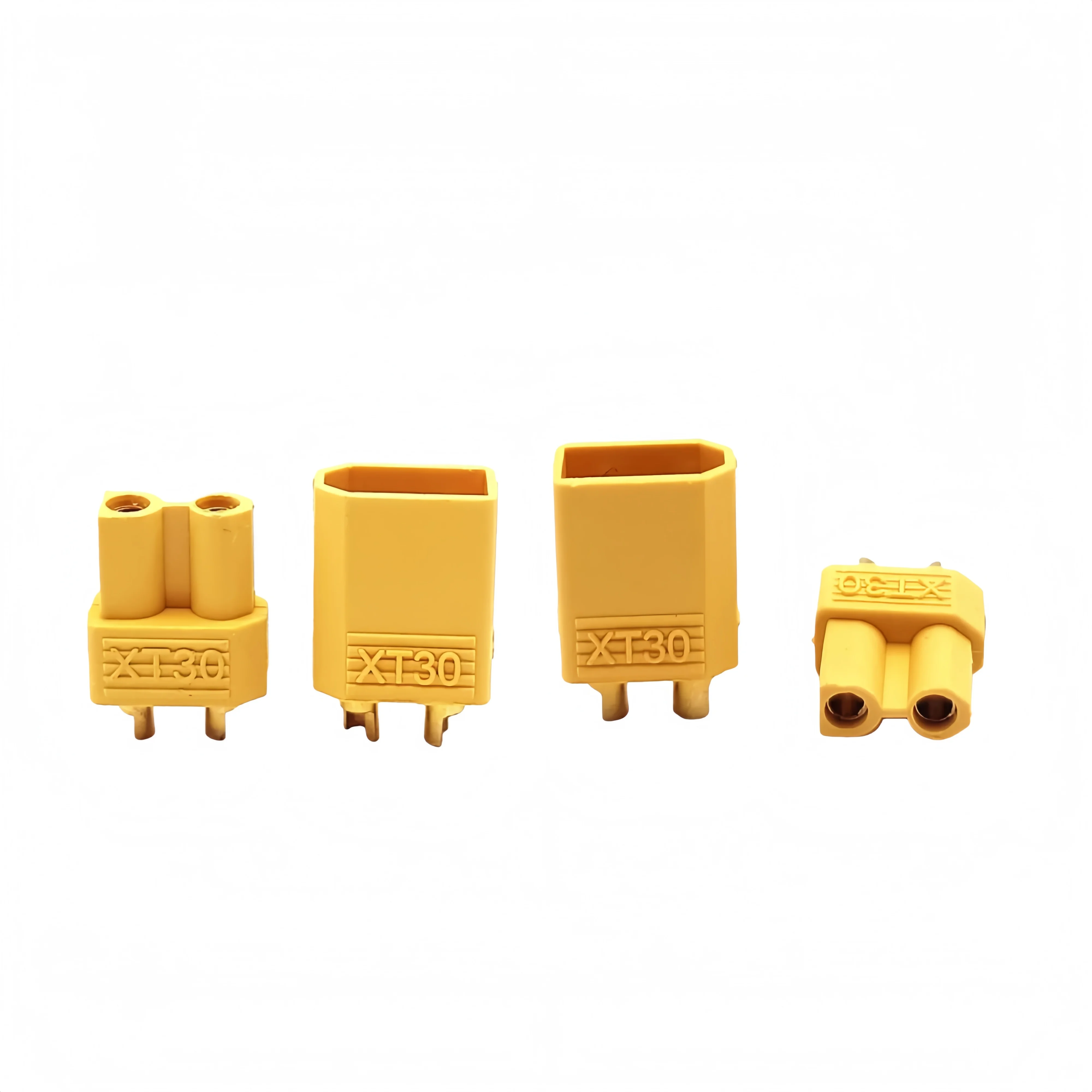 XT30 قابس بطارية ليثيوم للذكور والإناث، طائرة نموذجية، جميع موصل قابس الموز المطلي بالذهب والنحاس #1