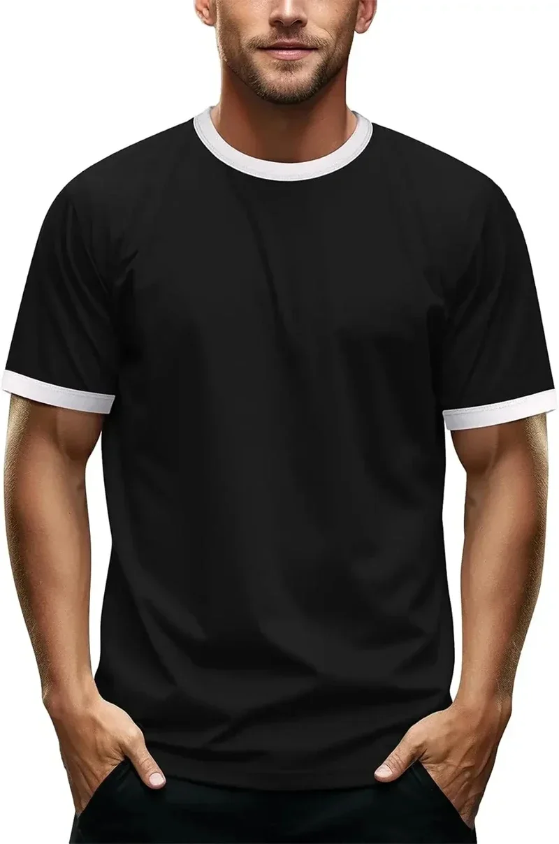 3D-Druck Retro Minimalistisches Einfarbiges Atmungsaktives Schnelltrocknendes Herren-T-Shirt Outdoor Street Fashion Lässige Eltern-Kind-Kleidung – Detail 13