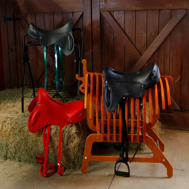 Microfiber Endurance Pommel Horse Saddle, Wild Riding Endurance Equestrian Riding 8201116