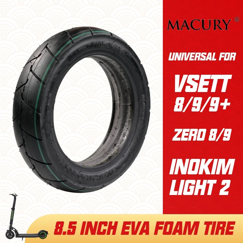 

8,5-дюймовая шина из пены EVA для электрического скутера INOKIM Light 2 VSETT 8 9 9+ ZERO 8,5x2, антипрокольная безвоздушная бескамерная сплошная шина