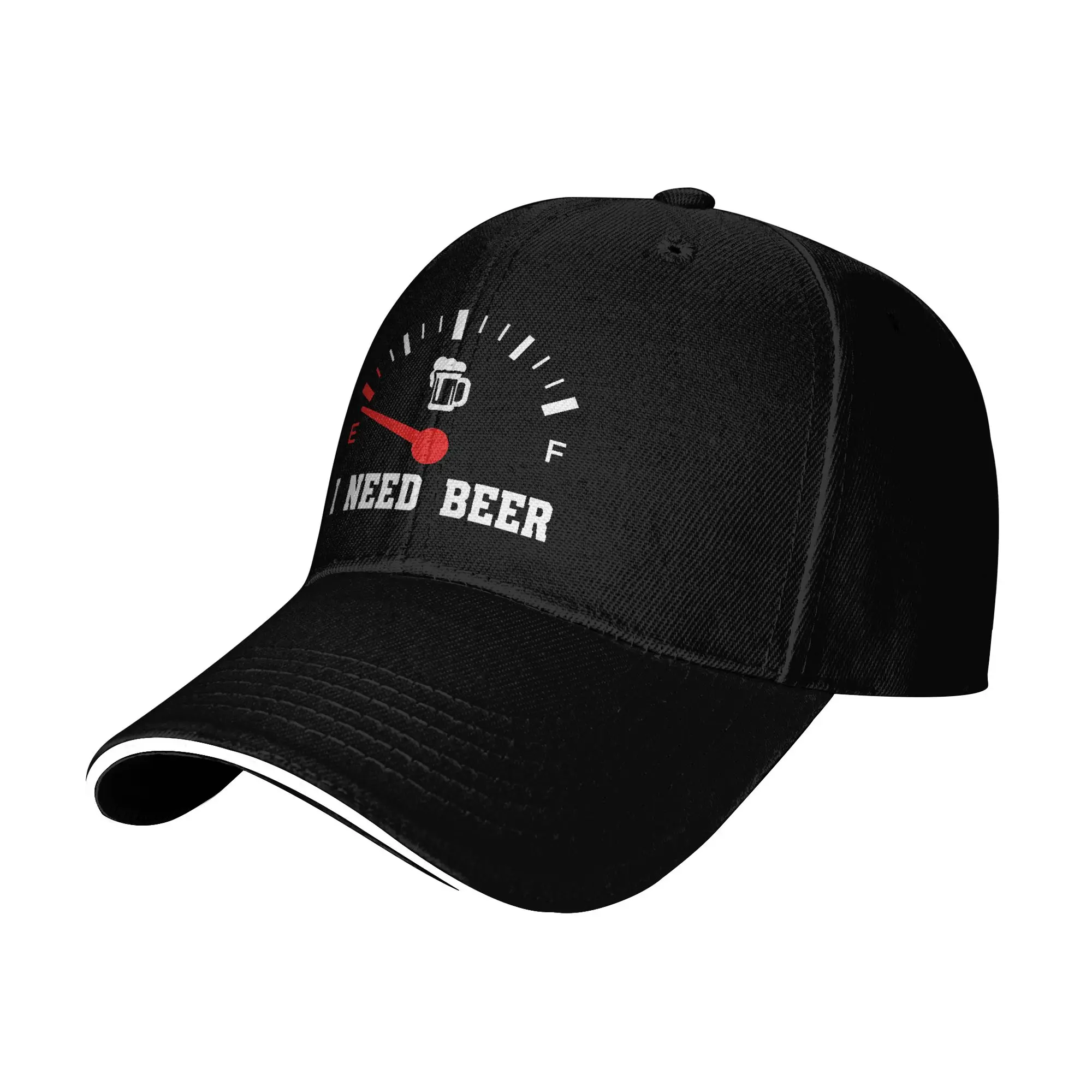 I Need Beer Funny Drinking Sandwich Caps Unisex Outdoor Baseball Cap Fuel Odometer Adjustable Sport Fitted All seasons Hat Adult