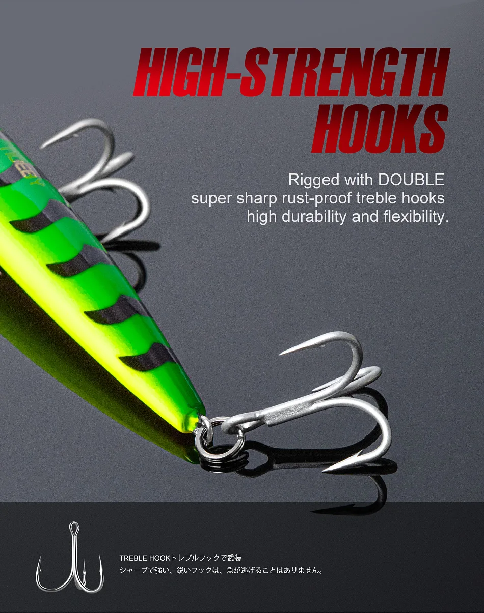 NOEBY 3-teiliges Trolling-Minnow-Köder-Set 130mm 32,5g 185mm 60g 225mm 76g Salzwasser-Bootsangelköder für Thunfisch – Detail 7