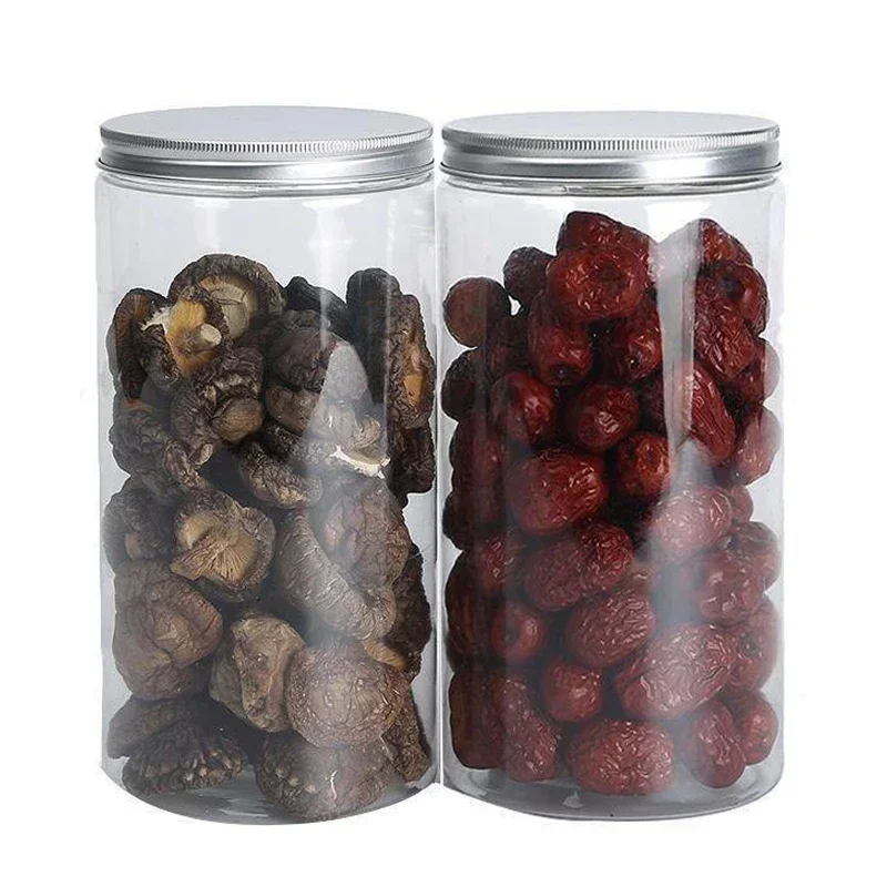 3Pcs 1000ml Empty Plastic Jar Clear Cosmetic Facial Cream Containers Food Candy Cookies Packaging Jars Kitchen Storage Bottle