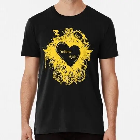 Yellow Ajah Heart Format Size S to 5XL Made in the USA T-Shirt Y2K tops Unisex Summer Short Sleeve