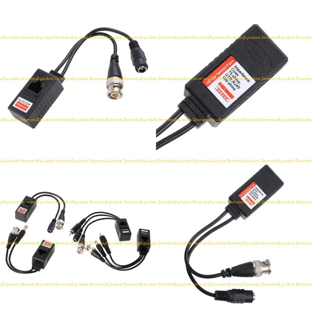 R1WD 1 par BNC para RJ45 Vídeo passivo Power + Balun Transceiver para câmera CCTV