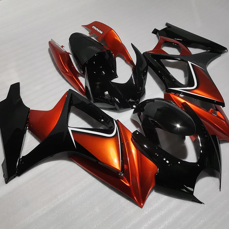 ABS Motorcycle Fairings Kit For Suzuki GSXR1000 K7 2007 2008 Custom Bodywork Painted Fairing GSX-R 1000 07 08 Black Orange Shell