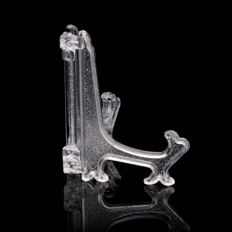 R1WA Mini Plastic Coin Display Stand Easel Stand Card Storage Show Holder