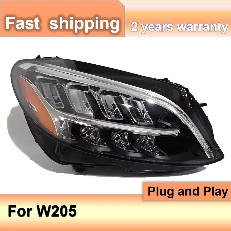 

Car Accessories for Mercedes W205 Headlight 2018-2021 W205 Head Light Benz C Class C200 C260 C300 DRL Turn Signal Low High Beam
