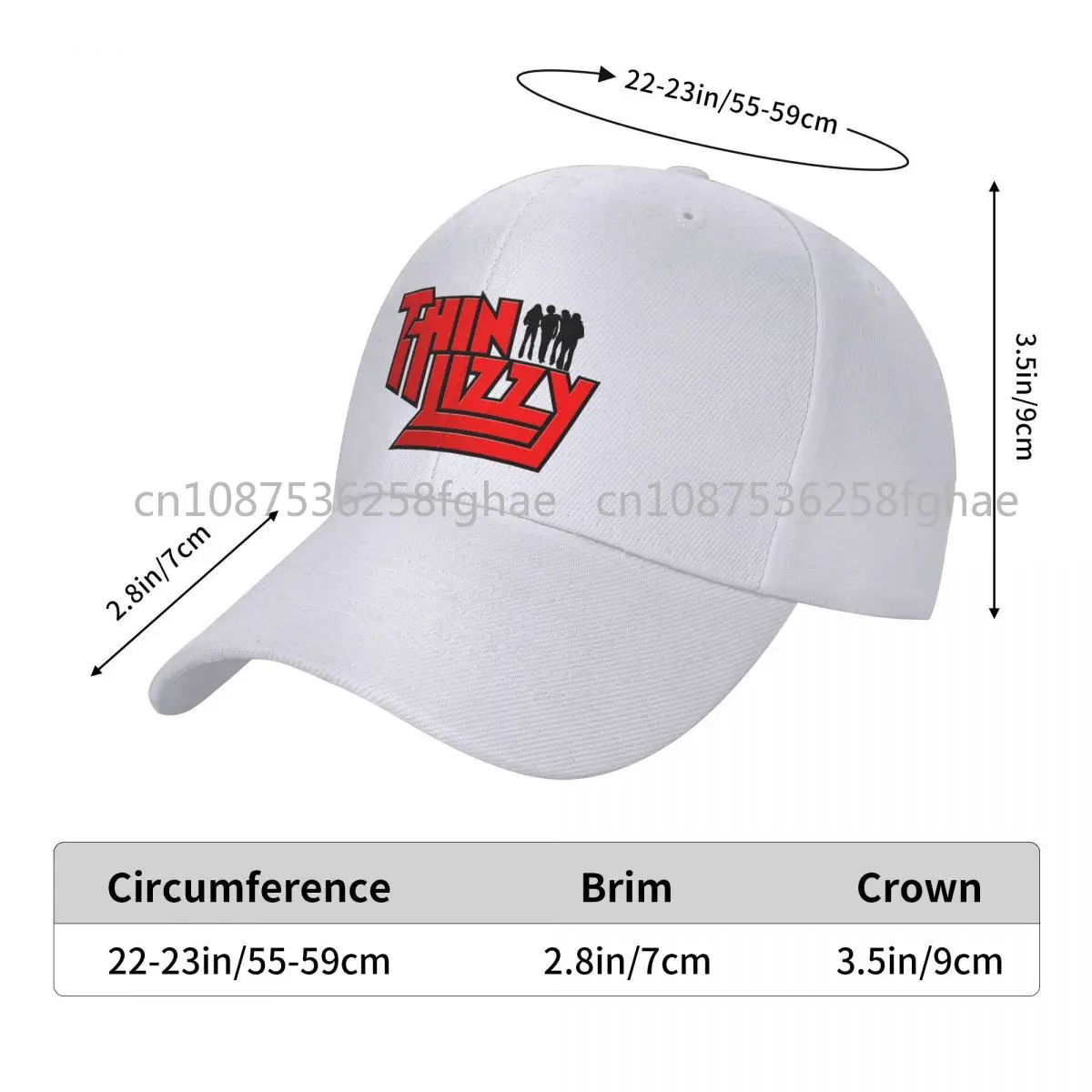 Thin Lizzy Baseball Cap For Men Cotton Hats Adjustable Hat Fashion Casual Cap Truck Driver Hat