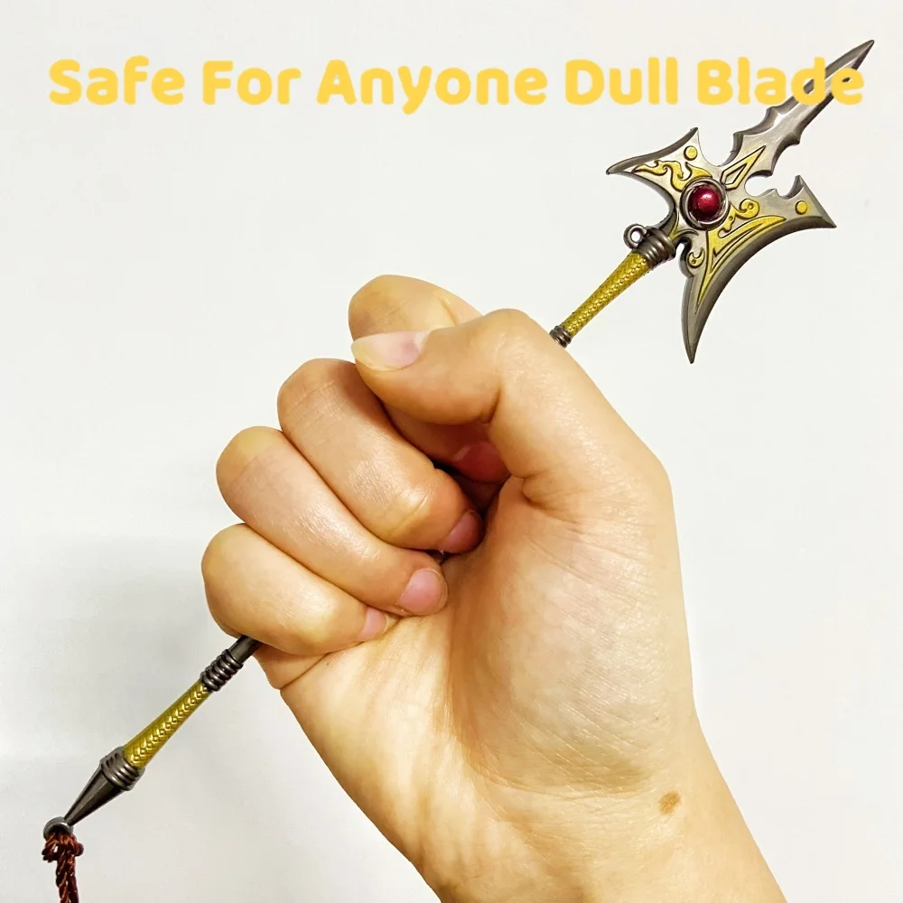 Espada de metal katana de três reinos, 8.6 polegadas, sabre japonês katana, sabre samurai original, faca ninja, acessórios de cosplay, brinquedo adereço