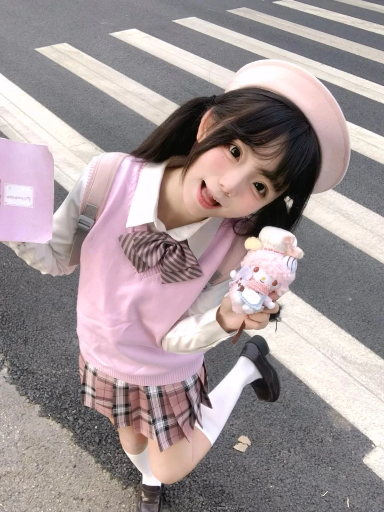 

Оригинальный японский комплект Sle JK orm Set Long Sve Student School orm Feel College Wind Jk Plaid Skirt Vest Set