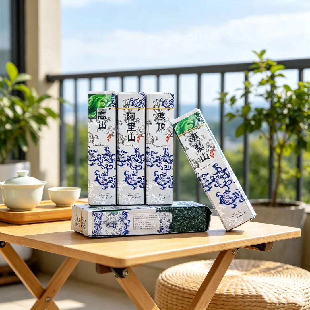 Classic Blue White Series Oolong Tea Bag A li Shan Thick Aluminum Foil Bag TaiWan DongDing Vacuum Packaging 150g Green Tea Bag