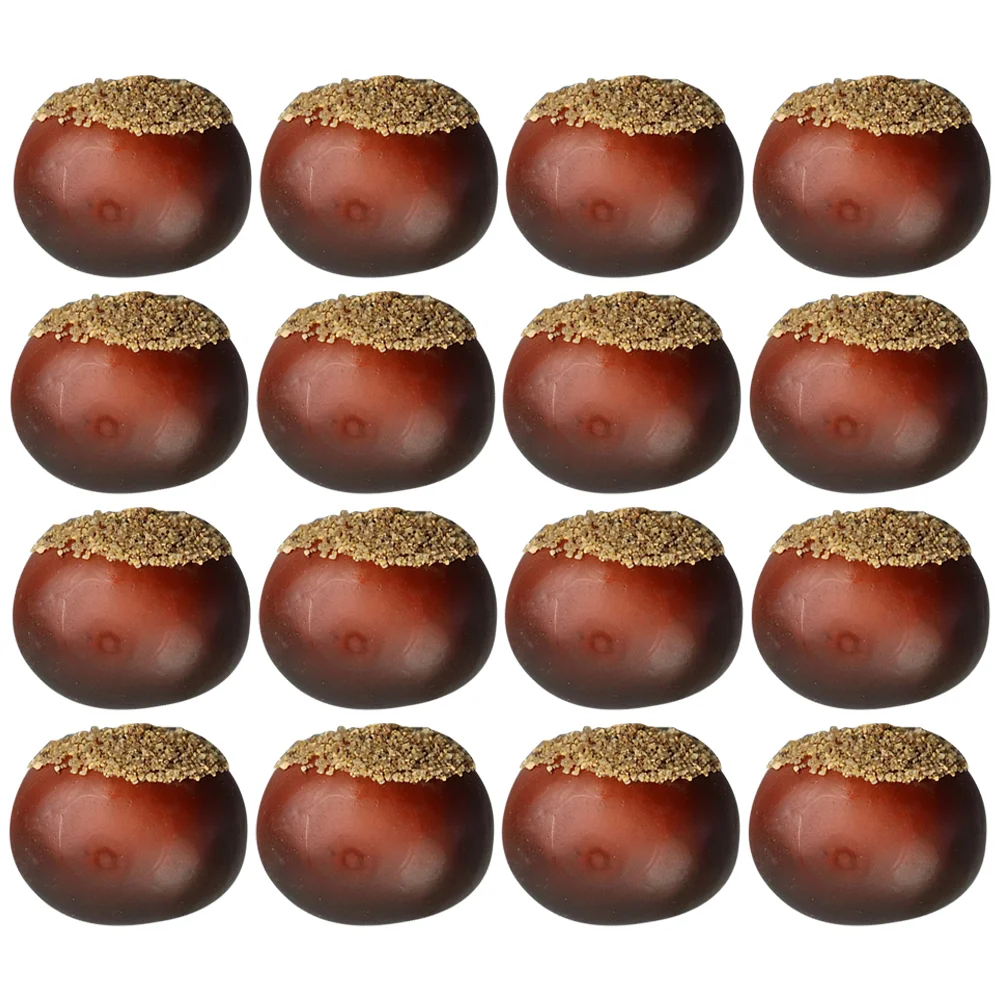 

16 Pcs Artificial Mini Acorns Faux Artichokes Home Kitchen Food Model Display Craft Decoration Nuts Fake Fruit