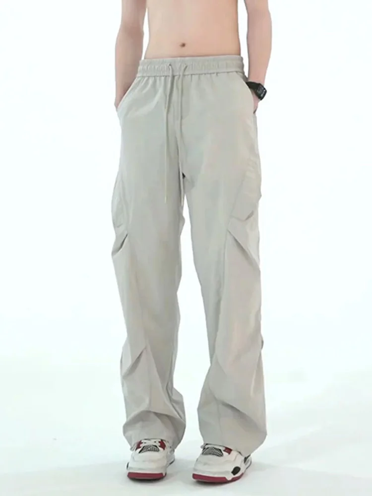 

Мужские летние тонкие быстросохнущие брюки American Sle Ice Silk, складные, в стиле парашютиста, рабочие, прямого кроя, спортивные, повседневные, длинные