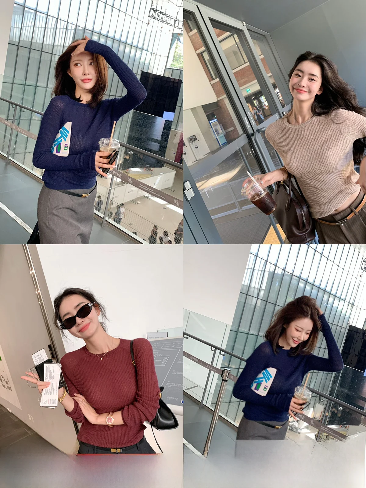 

LIYSENIOR Women's Long Sve T-irt Summer 2025 Commute Sle Pure Color Slim Fit Cotton Moisture ng round Ne