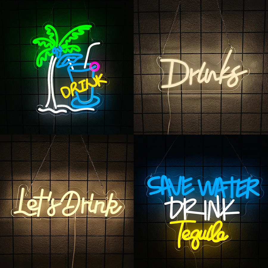 Restaurant Lighting Decoration - Save Water Drink Tequila Neon Sign