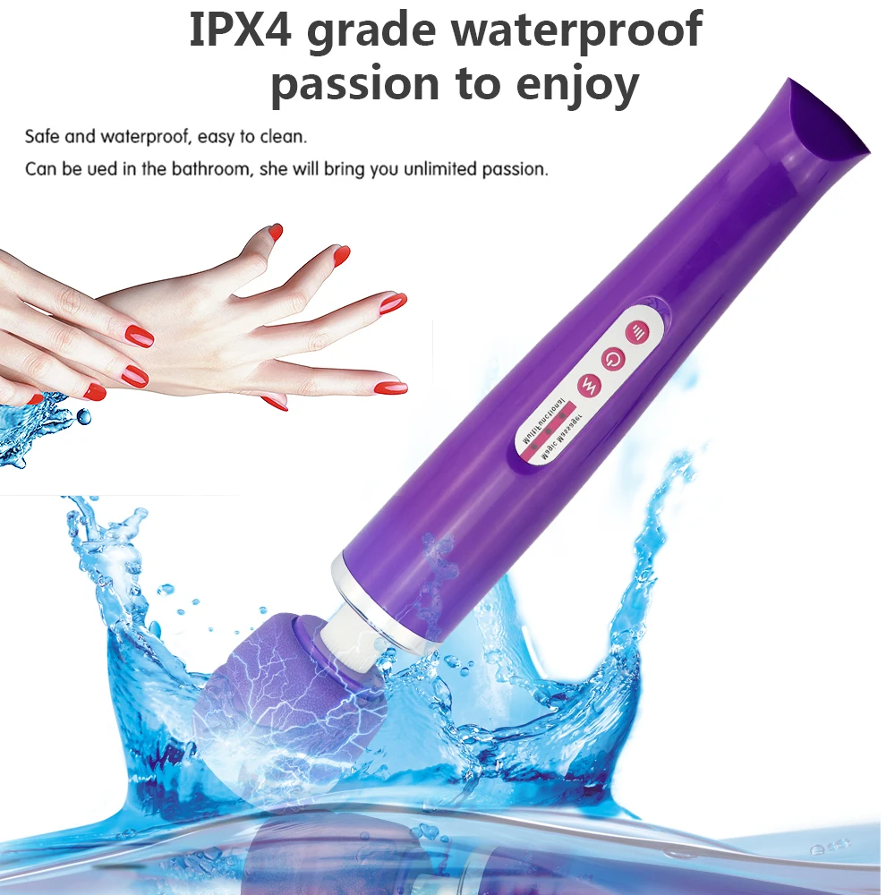 Powerful USB Magic Wand Vibrator Large AV G-Spot Nipple Massager Vagina Dildo Clitoral Stimulator Sex Toy Adult Women Women image 5