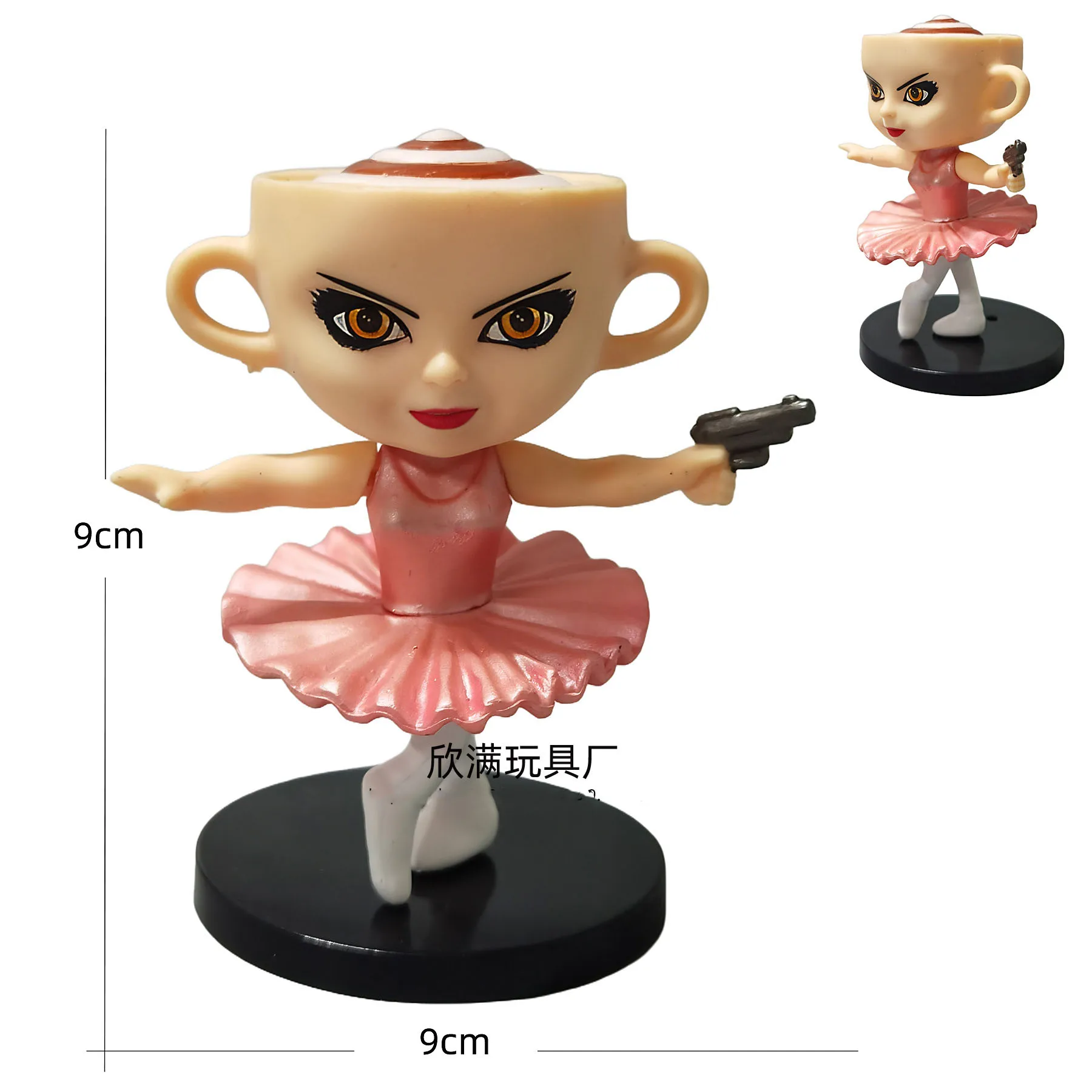 Quente novo cappuccino assassino bailarina cappuccino tung tung tung sahur italiano brainrot anime figura de ação brinquedo