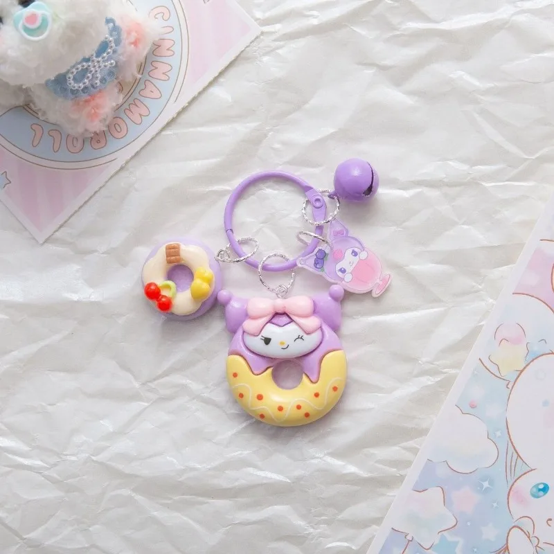 

Kawaii Kulomi My Melody Hello Kitty PomPomPurin Cinnamoroll Sanrio Student Cute Cartoon Keychain School Bag Decoration for Kids