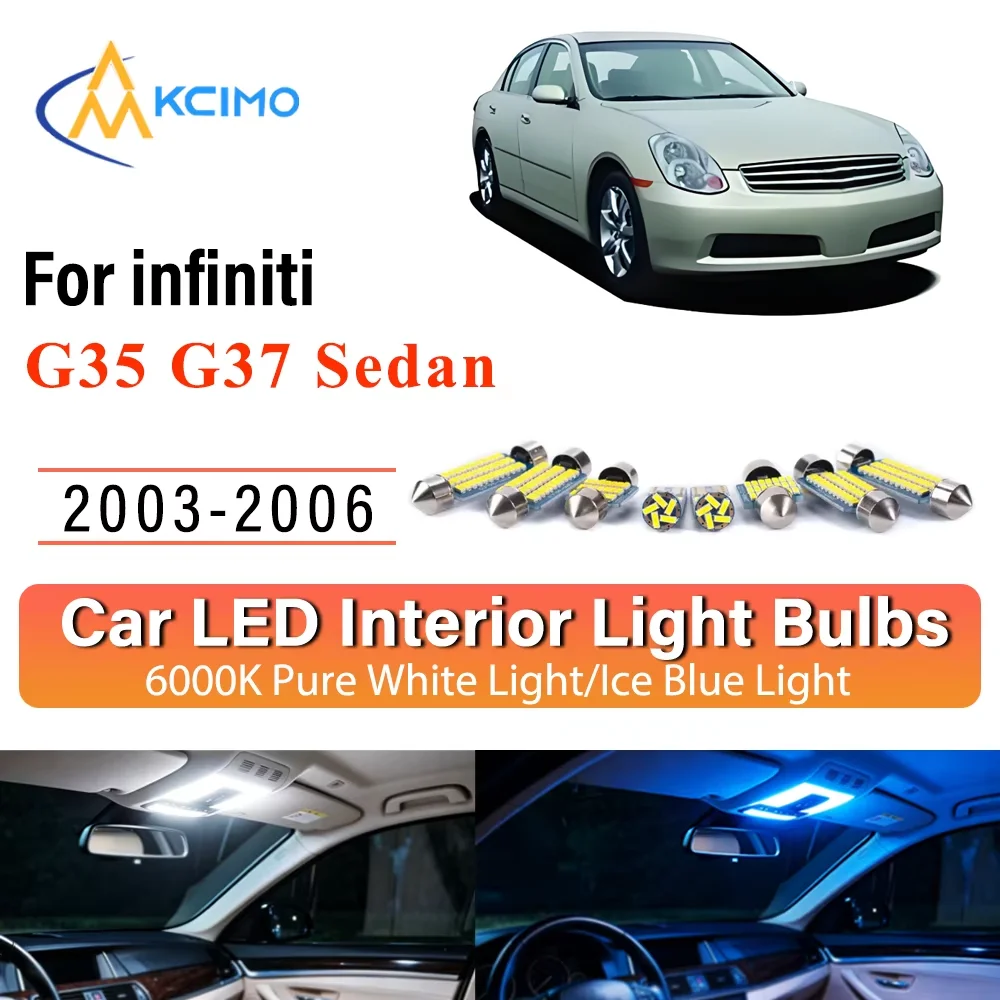 Mirror Light Bulb Suitable For infiniti G35 G37 Sedan 2003-2006 Premium Easy Install Error-Free Two Colors Dome Lights