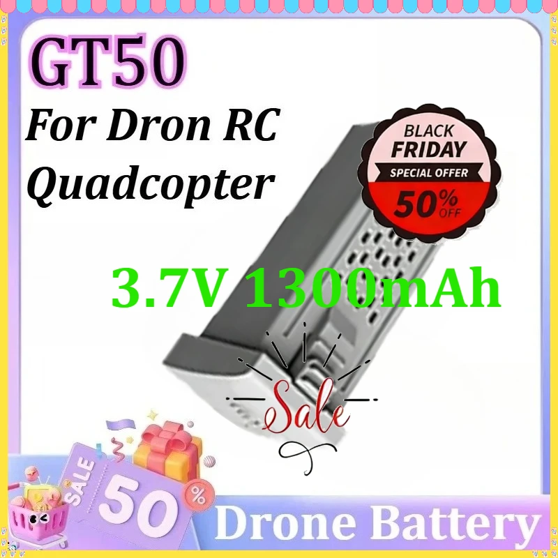 

For GT50 Dron RC Quadcopter Replacement Battery 3.7V 1300mAh GT50 Accessory Parts GT50 Drone Battery