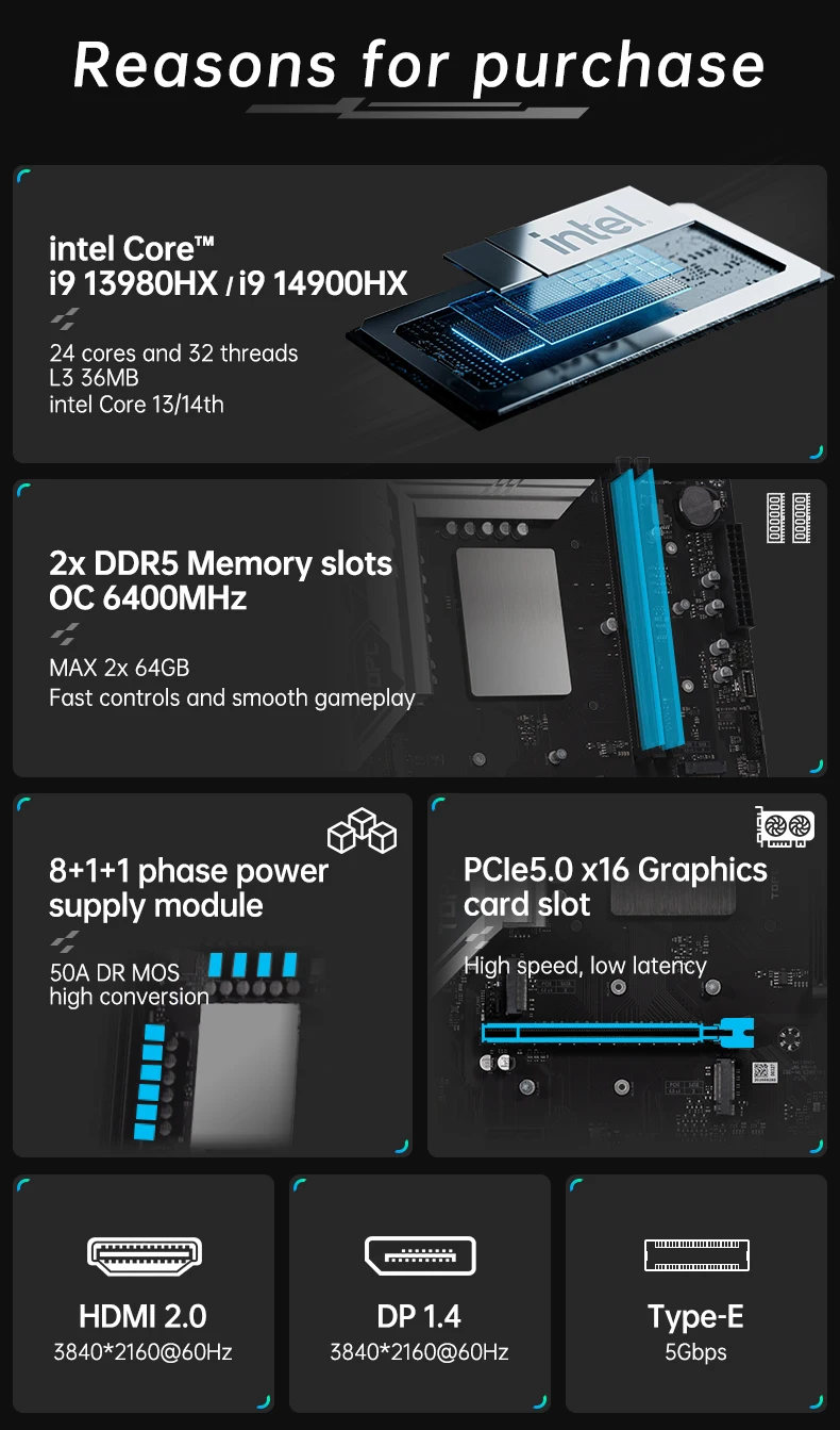 Topton Gaming Motherboard Intel Core i9 14900HX i7 14700HX i5 DDR5 DDR4 USB4 4xNVMe 8xSATA 2.5G LAN MATX NAS Mainboard OpenClaw view 4