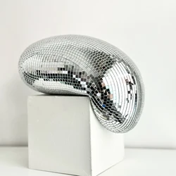 Melted Disco Ball Modern Home Decor Handmade Mirror Ball Aesthetic Room Decor Melting Disco Ball Bling Bling Funky Room Decor