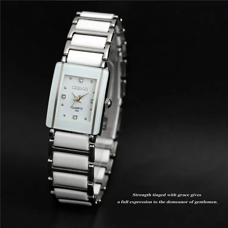 Classic Fashion Women Watch High Quality Brand Women Men Couples Leisure Watch Waterproof Square Ceramics Wristwatch Reloj Mujer