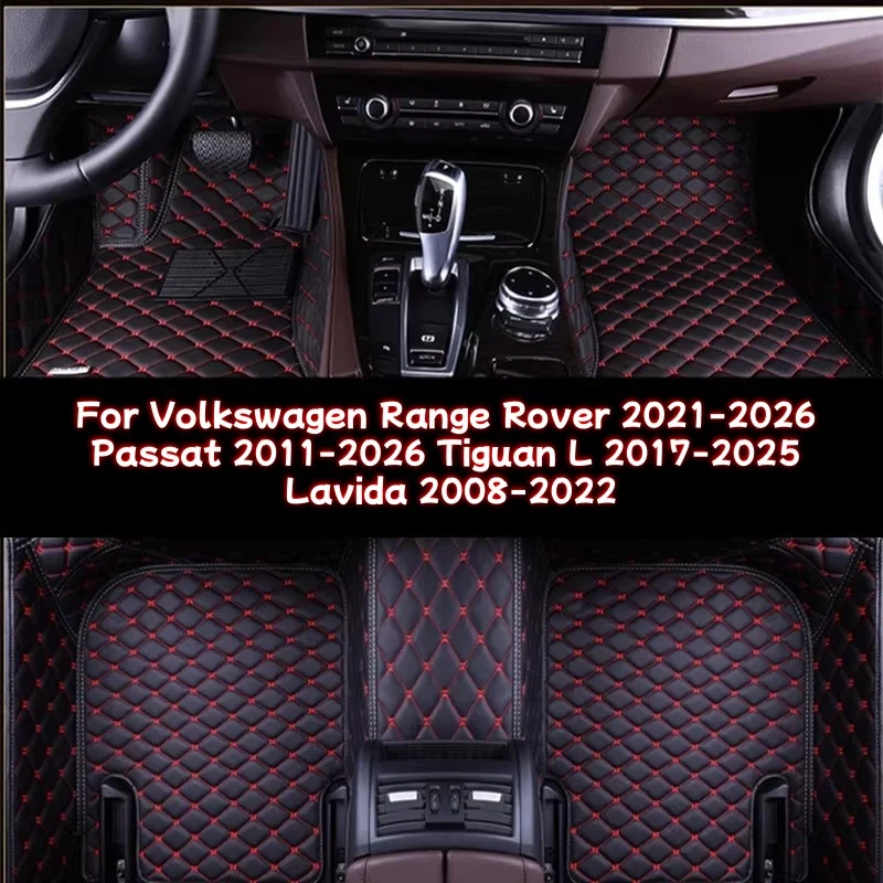 

Custom Car Floor Mats Anti Slip 2021-2026 Passat 2011-2026 Tiguan L 2017-2025 Carpets Foot Coche For Volkswagen Range Rover