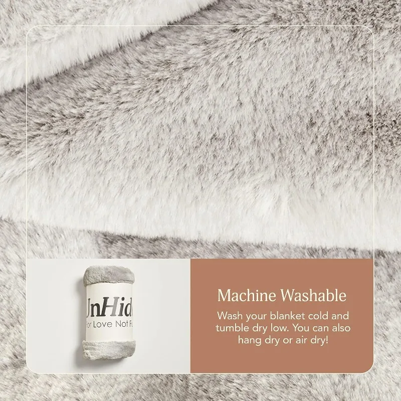Cuddle Puddle   Faux Fur Blanket   Oversized, Lightweight, Extra Soft Blanket   Machine Washable  Add a Layer of Softnes