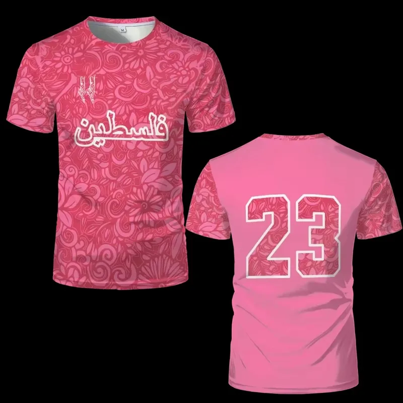 Palestinian National Fan Summer 3D Printed Family-style Football Jerseys and T-shirts Are Suitable for Outdoor Sports Wear