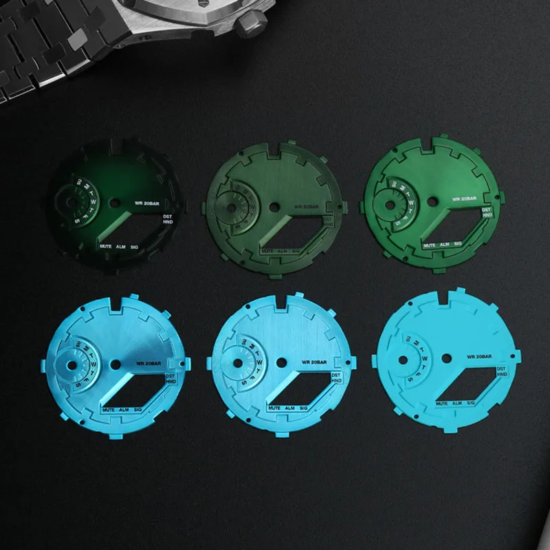 For Ca-sio GSHOCK GA-2100 GA-2110 The 3rd 4th Generation Watch Case Parts Waffle Dial  GA2100  GA2110 Inner Shadow Circle Bezel