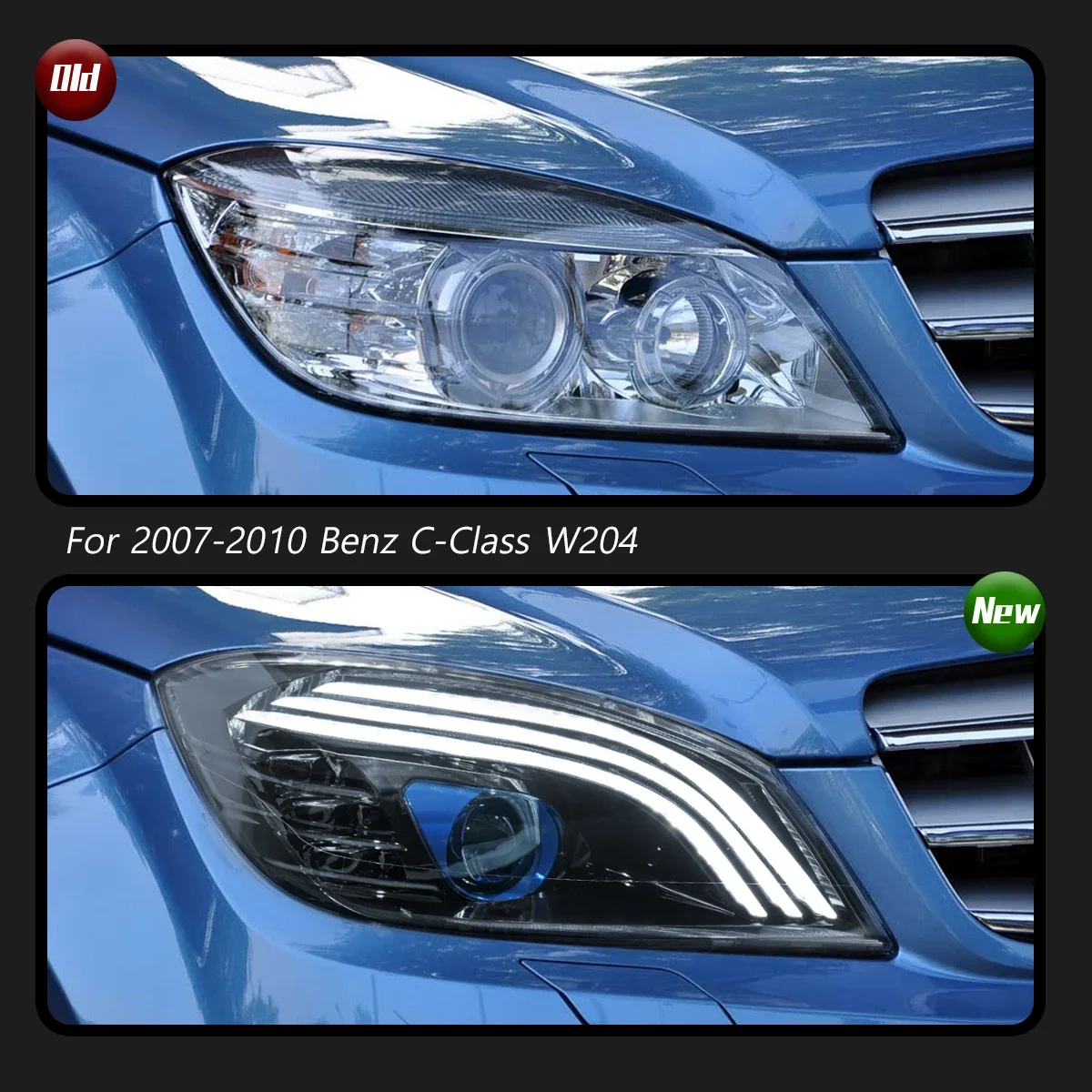 

TYPY Car Lights For Benz C-Class W204 Headlight 2007-2010 LED Projetor head Lamp Daytime Running Light Automotive Accessories