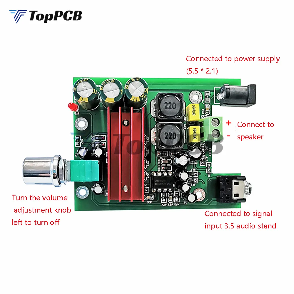 TPA3116D2 Subwoofer Digital Power Amplifier Board TPA3116 Amplifiers 100W Audio Module NE5532 amplifier board size: 75X60MM