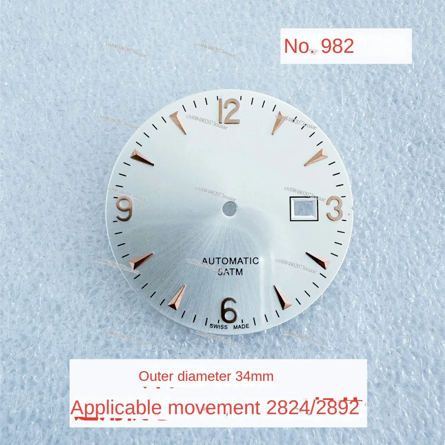 Watch Accessories Dial Literal Surface Dial 34mm 2824 Movement 2892