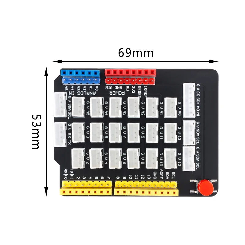 Плата расширения сенсорного экрана для адаптера электронного модуля Arduino UNO R3 с кнопкой сброса