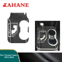For Toyota Camry 2012 2013 2014 Interior Mouldings Gear Shift Panel Decorative Cover Trim Accessories Car Carbon Fiber Stickers